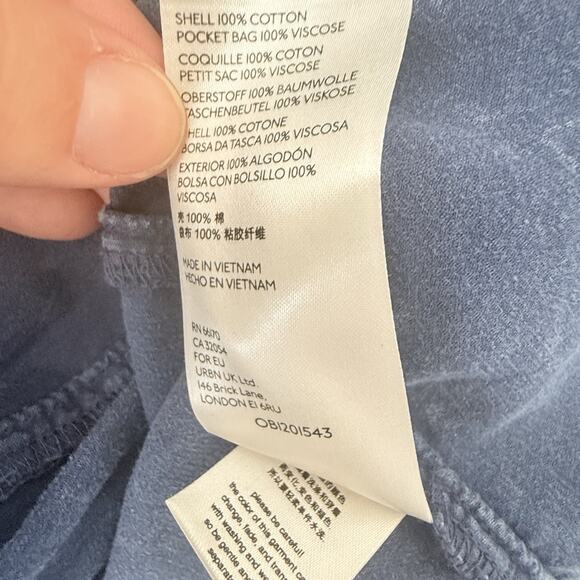 Pilcro Blue Denim Shirt Dress Women’s Small Midi Long Sleeve Button Front Belted - Picture 6 of 7